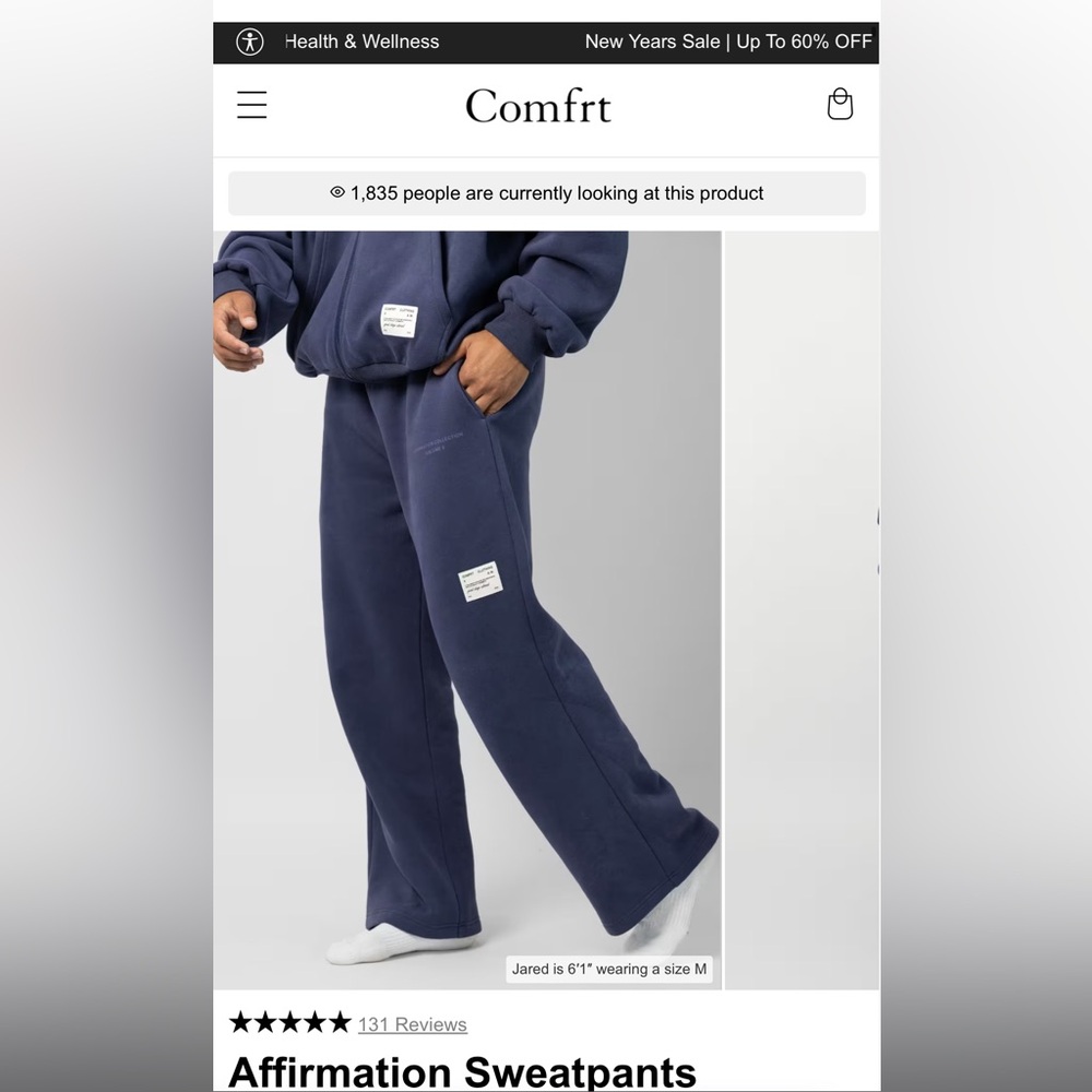 Comfrt Affirmation Straight Leg Sweatpants